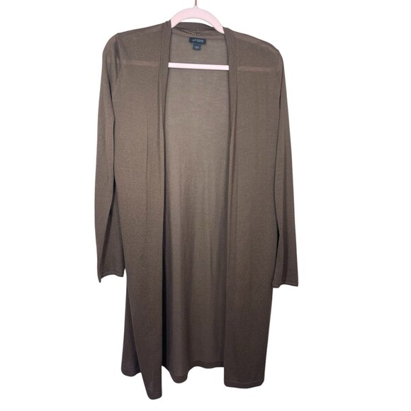 J. Jill Wearever Collection Light And Airy Front Cardigan Duster‎ Size XS Brown - Picture 1 of 10
